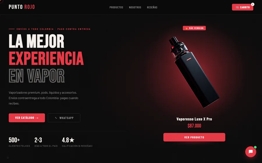 Punto Rojo, tienda online colombiana con verificación de edad